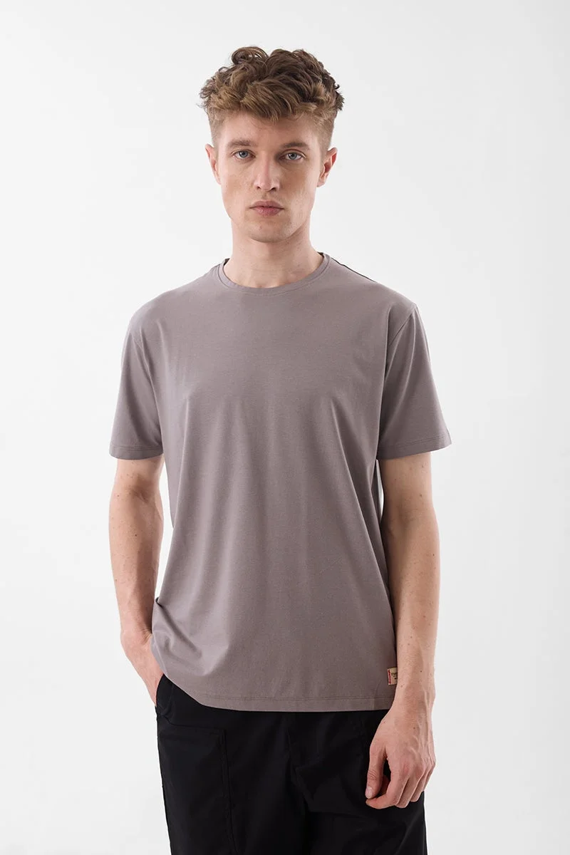 SNITCH Slim Fit Stretch Grey T-Shirt